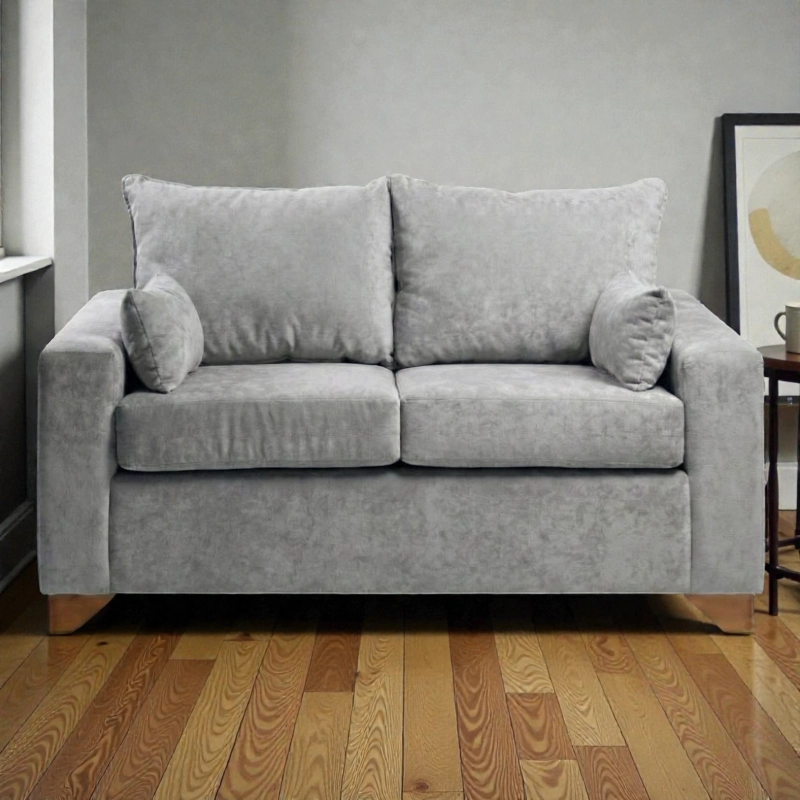 SOFA STEFANNY EN FELPA GRIS CLARO - 1
