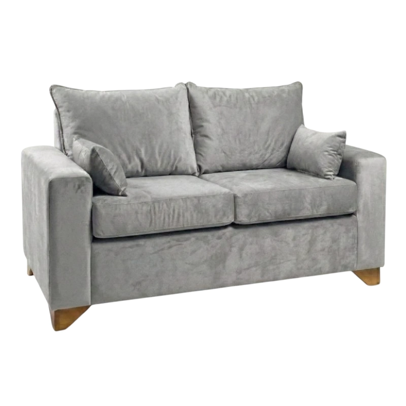 SOFA STEFANNY EN FELPA GRIS CLARO - 2