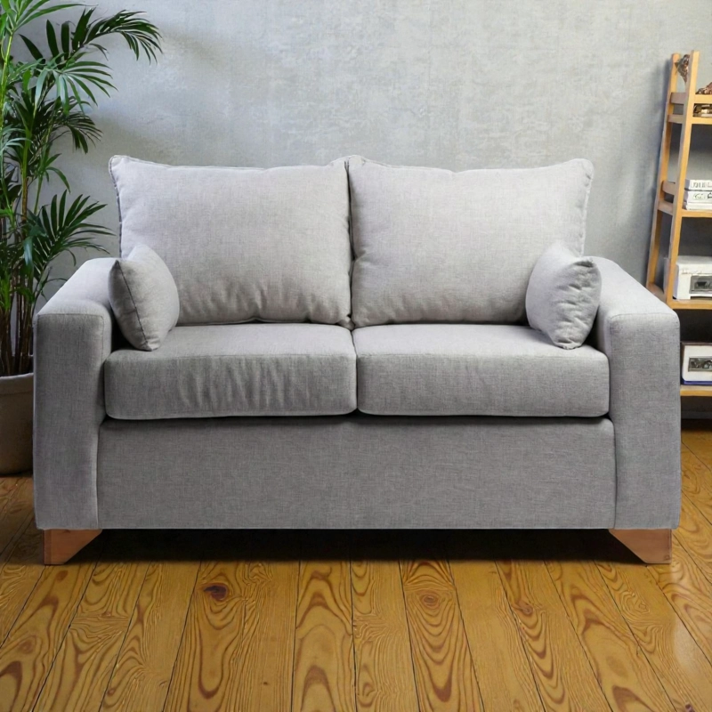 SOFA STEFANNY EN LINO GRIS CLARO - 1