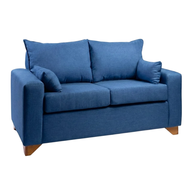 SOFA STEFANNY EN LINO AZUL - 2