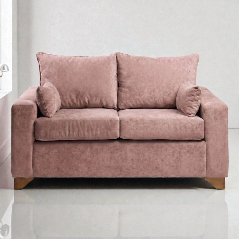 SOFA STEFANNY EN FELPA PALO ROSA - 1