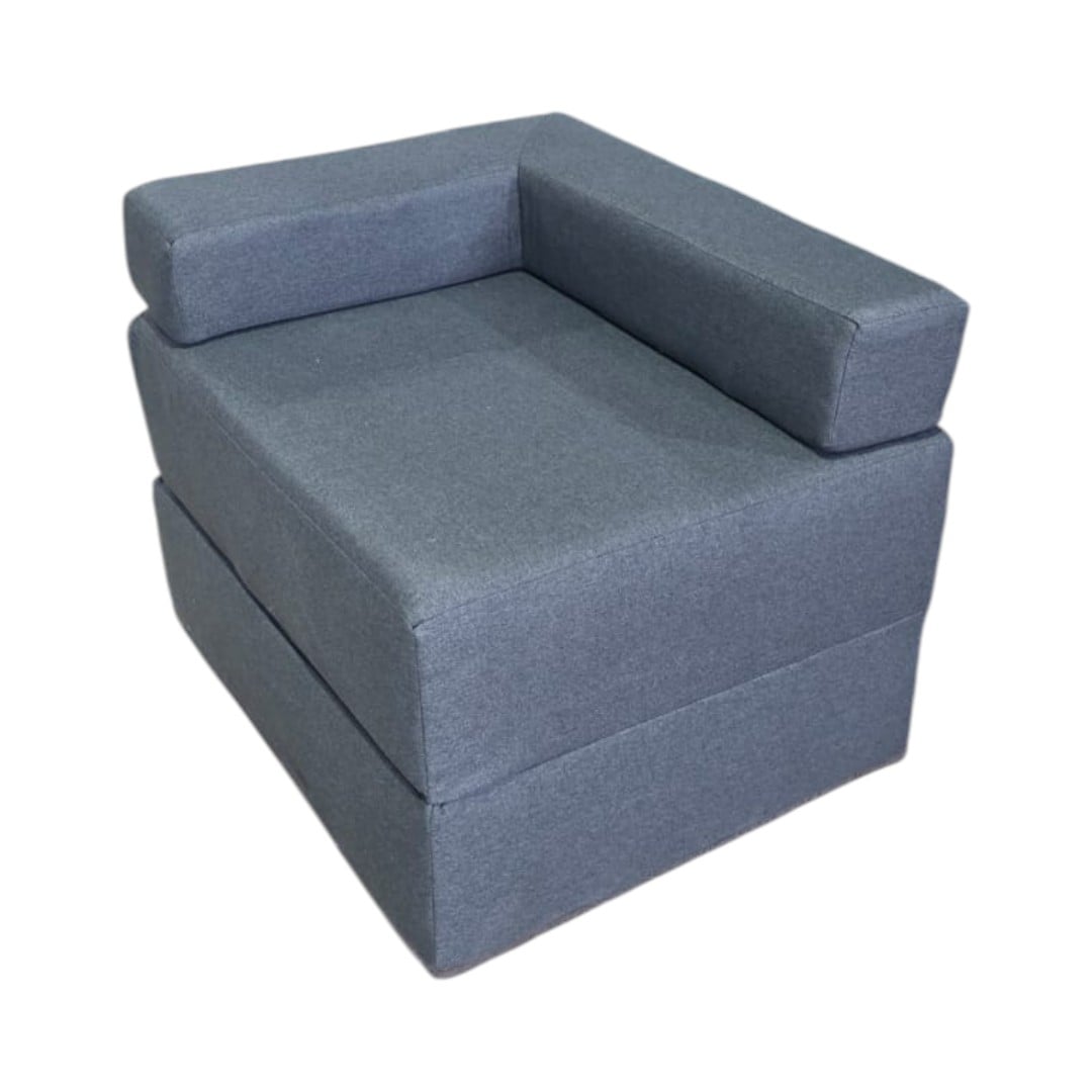 SOFA CAMA ARKOS EN LINO GRIS OSCURO - 1