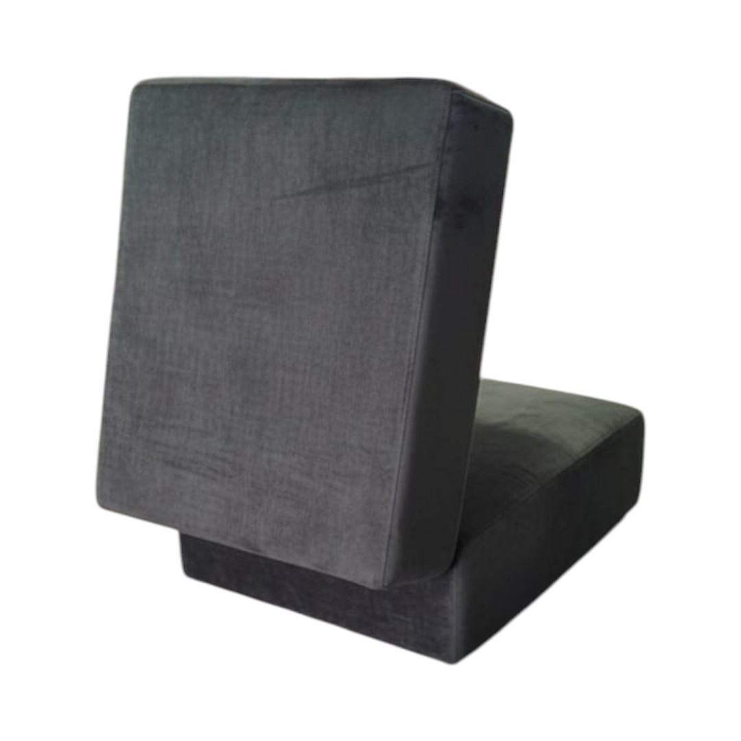 SOFA CAMA ARKOS EN FELPA GRIS OSCURO - 2