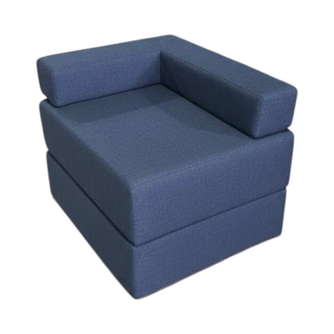 SOFA CAMA ARKOS EN LINO AZUL - 1
