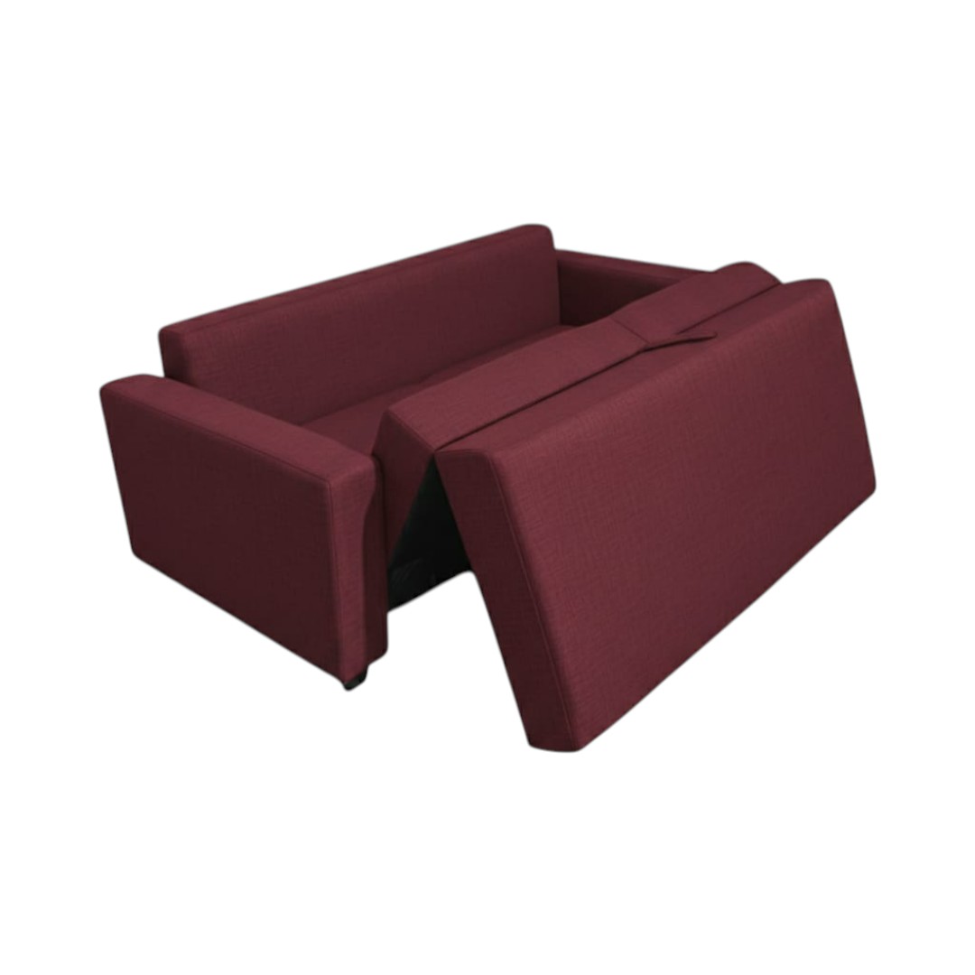SOFA CAMA MULTIFUNCIONAL LINO ROJO BURDEO - 2