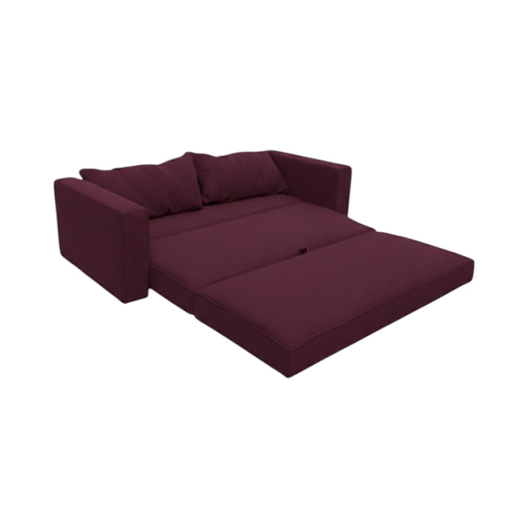 SOFA CAMA MULTIFUNCIONAL LINO ROJO BURDEO - 3