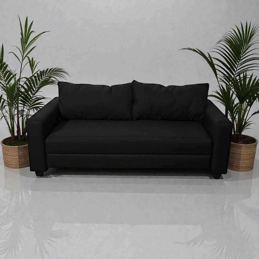 SOFA CAMA MULTIFUNCIONAL LINO NEGRO - 4