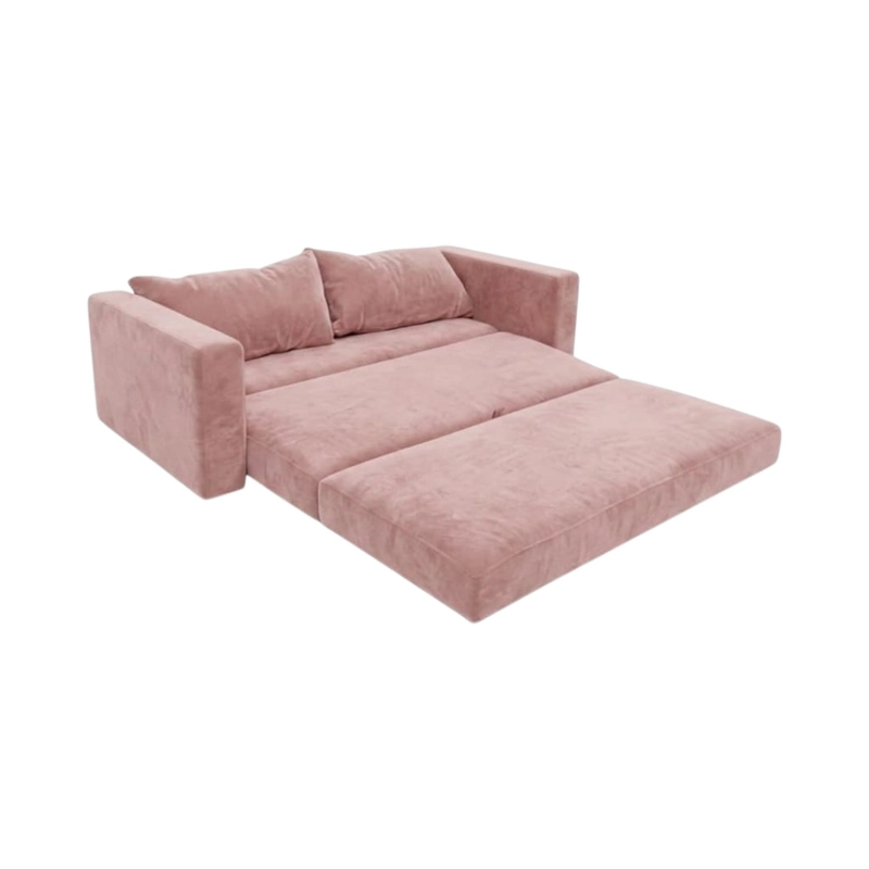 SOFA CAMA MULTIFUNCIONAL FELPA PALO ROSA - 3