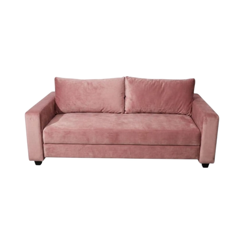 SOFA CAMA MULTIFUNCIONAL FELPA PALO ROSA - 4