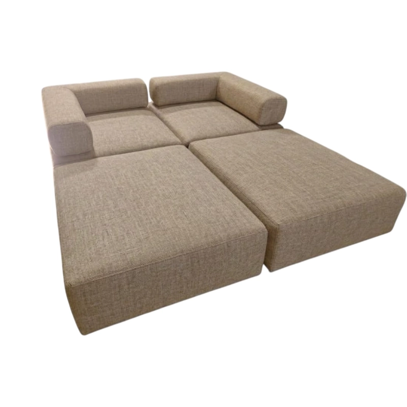 SOFA CAMA ARKOS DOS CUERPOS EN LINO BEIGE - 2