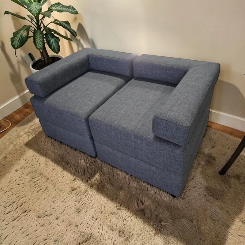 SOFA CAMA ARKOS DOS CUERPOS EN LINO GRIS OSCURO - 5