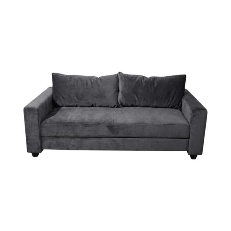 SOFA CAMA MULTIFUNCIONAL FELPA GRIS OSCURO - 4
