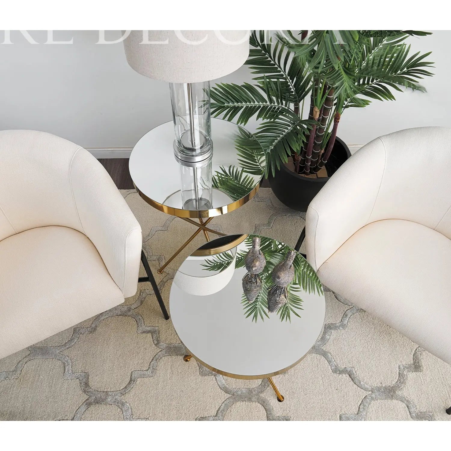 MESA LATERAL RE DECORA RUBÍ ACERO INOXIDABLE COBRE BAJO - 2