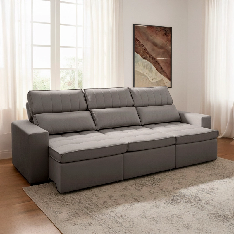 SOFA 3 CUERPOS TOQUIO EXTENSIBLE RECLINABLE 254CM - 1