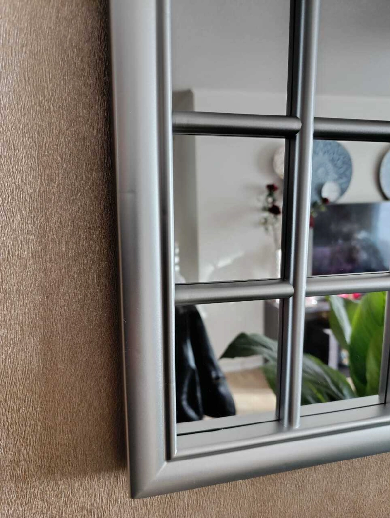 ESPEJO FORMA VENTANA INVIERNO 61 ALTOX46 CM ANCHO PLATEADO - 3