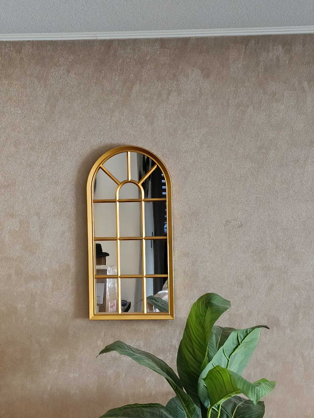 ESPEJO FORMA VENTANA 70 CM ALTO X 35 CM ANCHO DORADO - 4