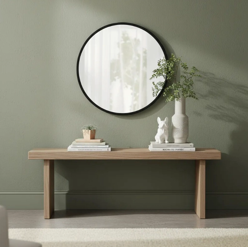 ESPEJO BRUSHED METAL CIRCULAR 60 CM DIAMETRO MARCO METAL CEPILLADO - 1