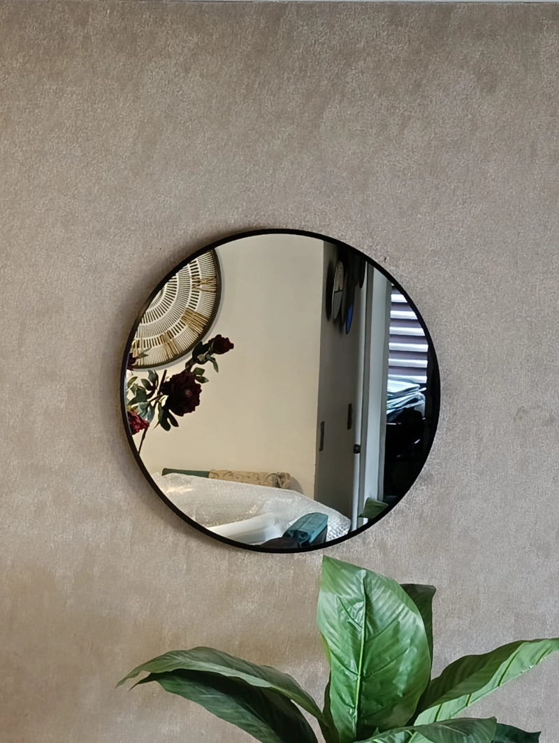 ESPEJO BRUSHED METAL CIRCULAR 60 CM DIAMETRO MARCO METAL CEPILLADO - 2