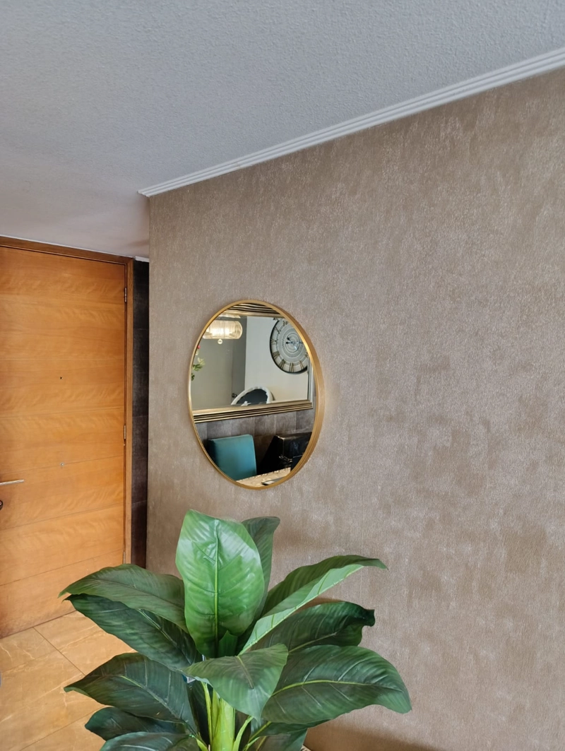 ESPEJO BRUSHED METAL CIRCULAR 60 CM DIAMETRO MARCO METAL CEPILLADO - 3