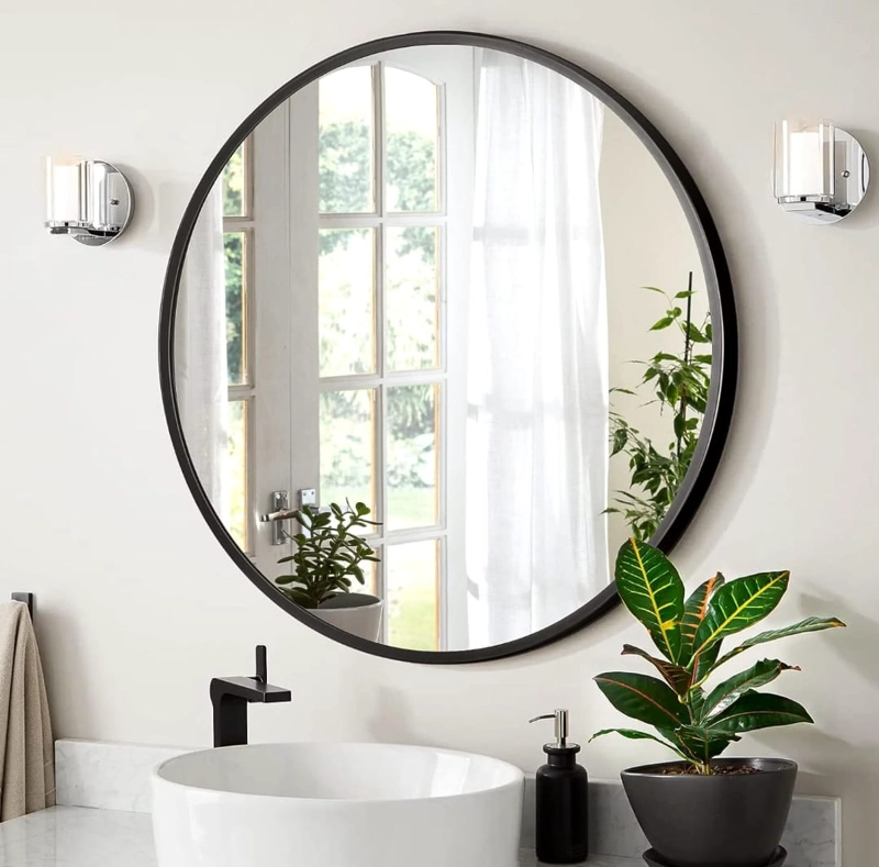 ESPEJO BRUSHED METAL CIRCULAR 60 CM DIAMETRO MARCO METAL CEPILLADO - 4