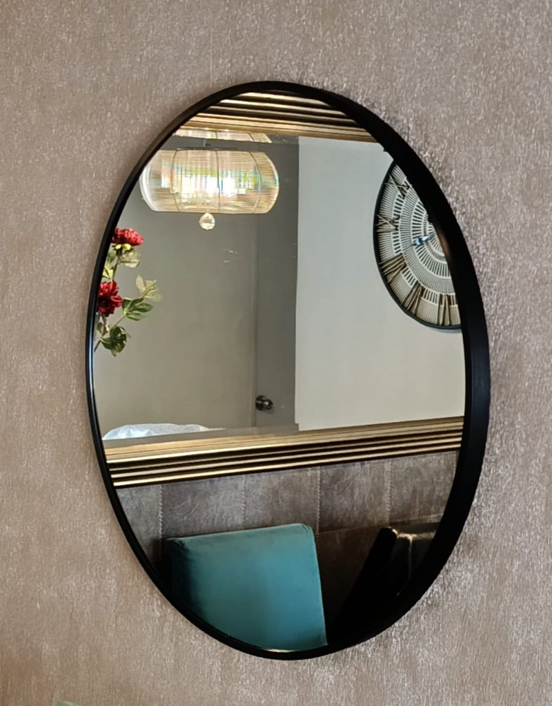 ESPEJO BRUSHED METAL CIRCULAR 60 CM DIAMETRO MARCO METAL CEPILLADO - 8