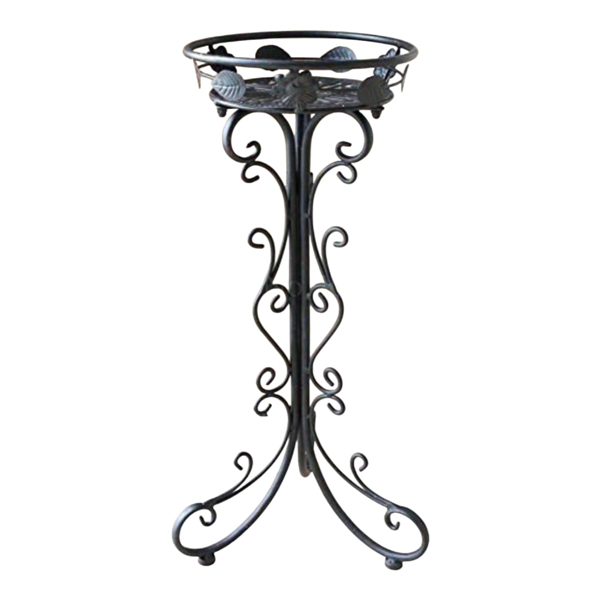PEDESTAL MACETA METALICO NEGRO 75 CM (METAL ALTA CALIDAD) - 1