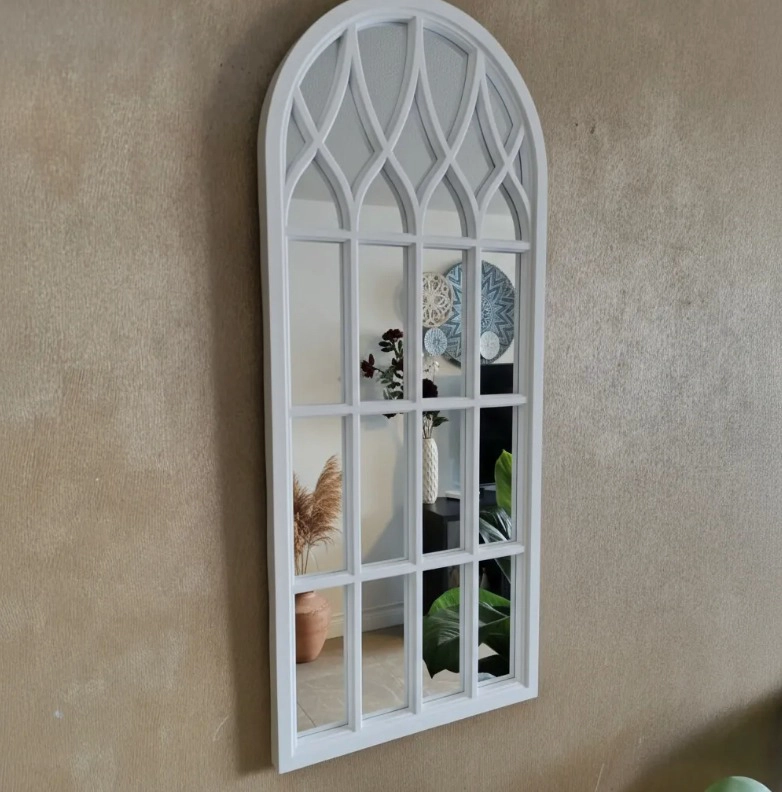 ESPEJO FORMA VENTANA BLANCO 76X33X3 CM DECORATIVO - 1