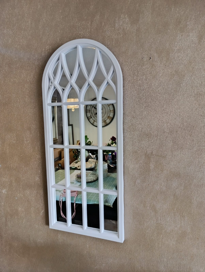 ESPEJO FORMA VENTANA BLANCO 76X33X3 CM DECORATIVO - 3