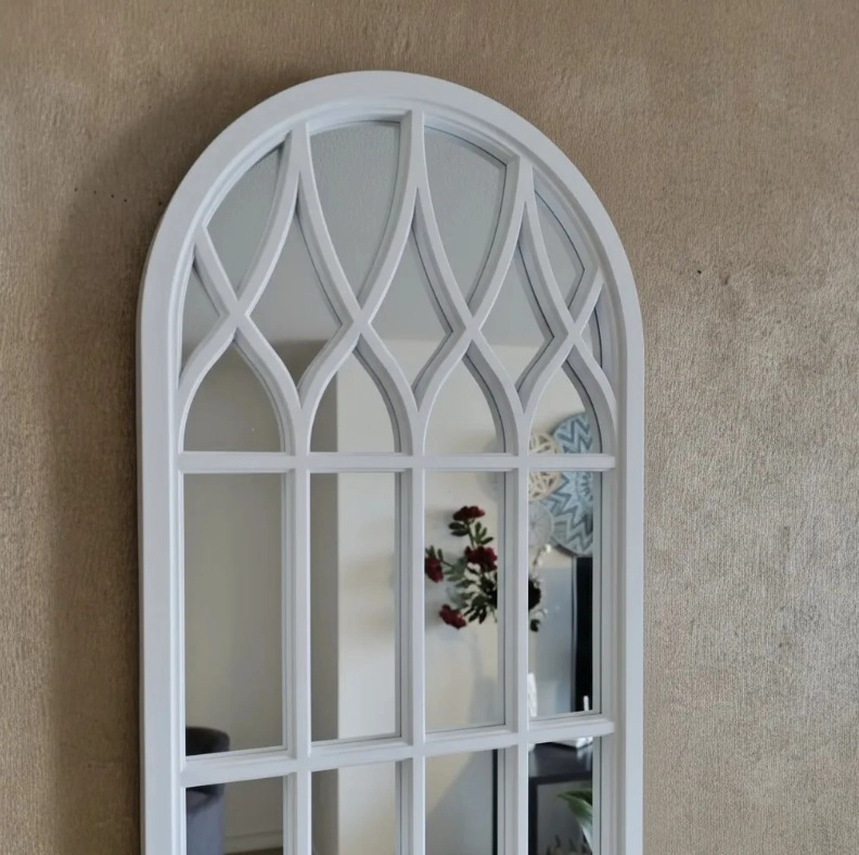 ESPEJO FORMA VENTANA BLANCO 76X33X3 CM DECORATIVO - 5