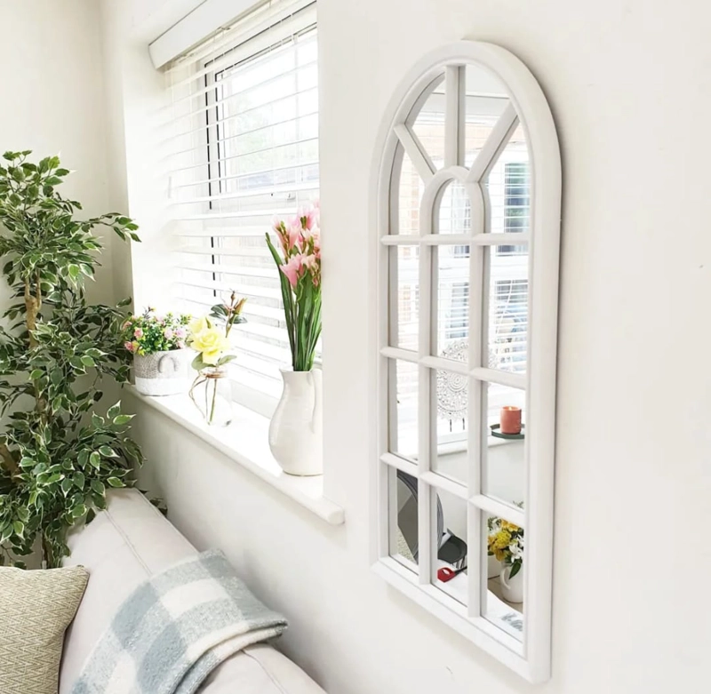 ESPEJO VENTANA BLANCO 70X35 CM DECORATIVO - 2