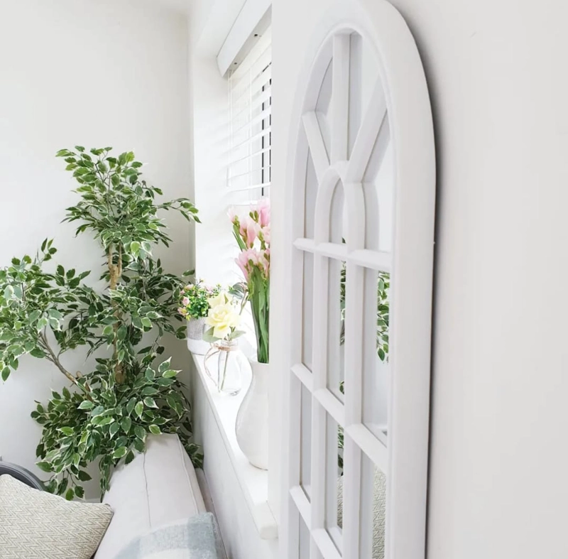 ESPEJO VENTANA BLANCO 70X35 CM DECORATIVO - 3