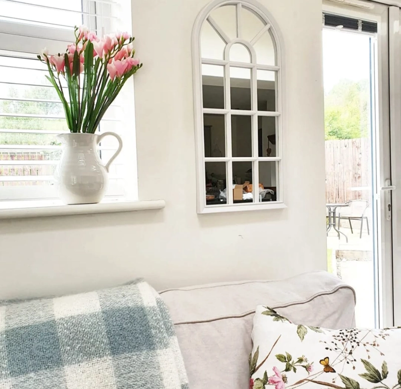 ESPEJO VENTANA BLANCO 70X35 CM DECORATIVO - 4