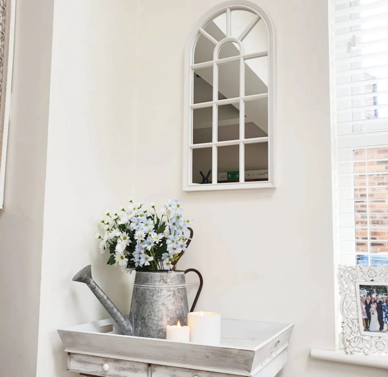 ESPEJO VENTANA BLANCO 70X35 CM DECORATIVO - 5