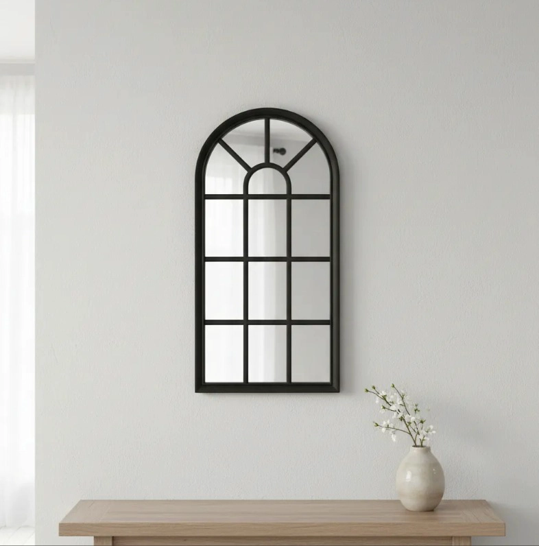 ESPEJO VENTANA NEGRO 70X35 CM DECORATIVO - 1