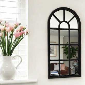 ESPEJO VENTANA NEGRO 70X35 CM DECORATIVO - 3