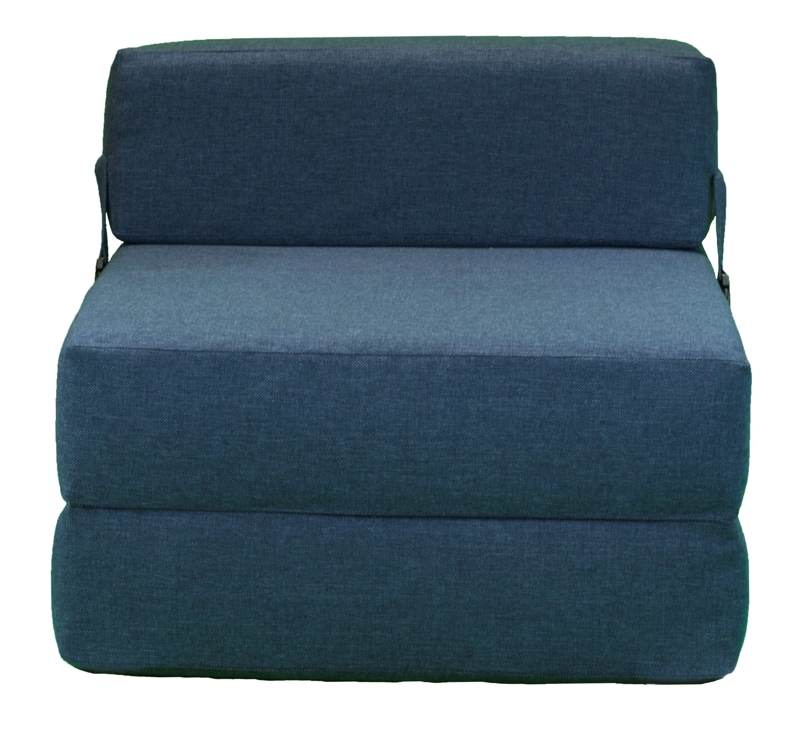 SOFÁ GAEX ESPUMA LINO AZUL CAMA - 1