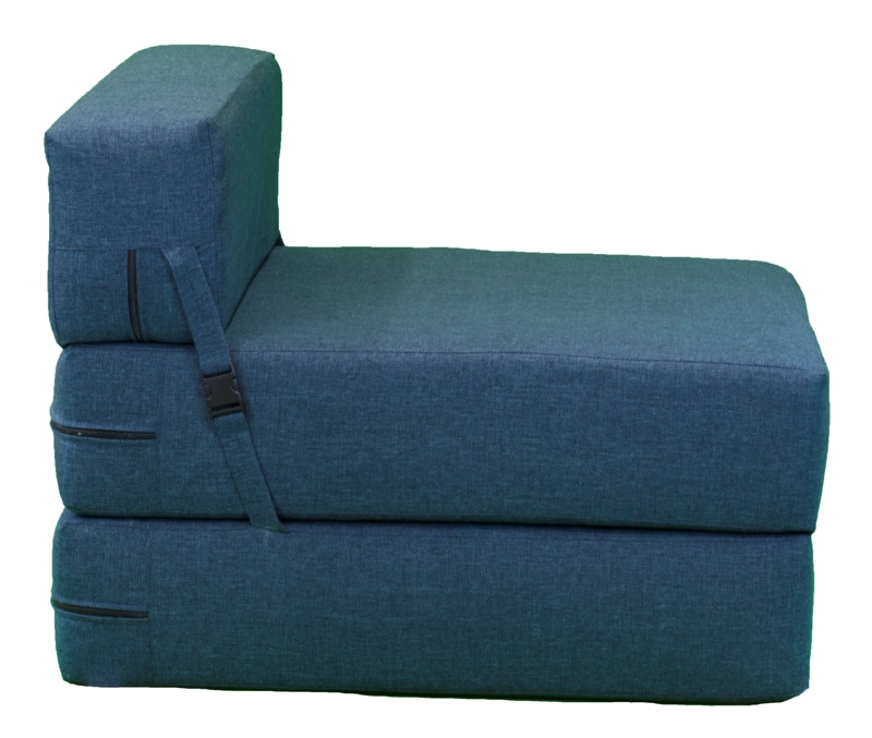 SOFÁ GAEX ESPUMA LINO AZUL CAMA - 2