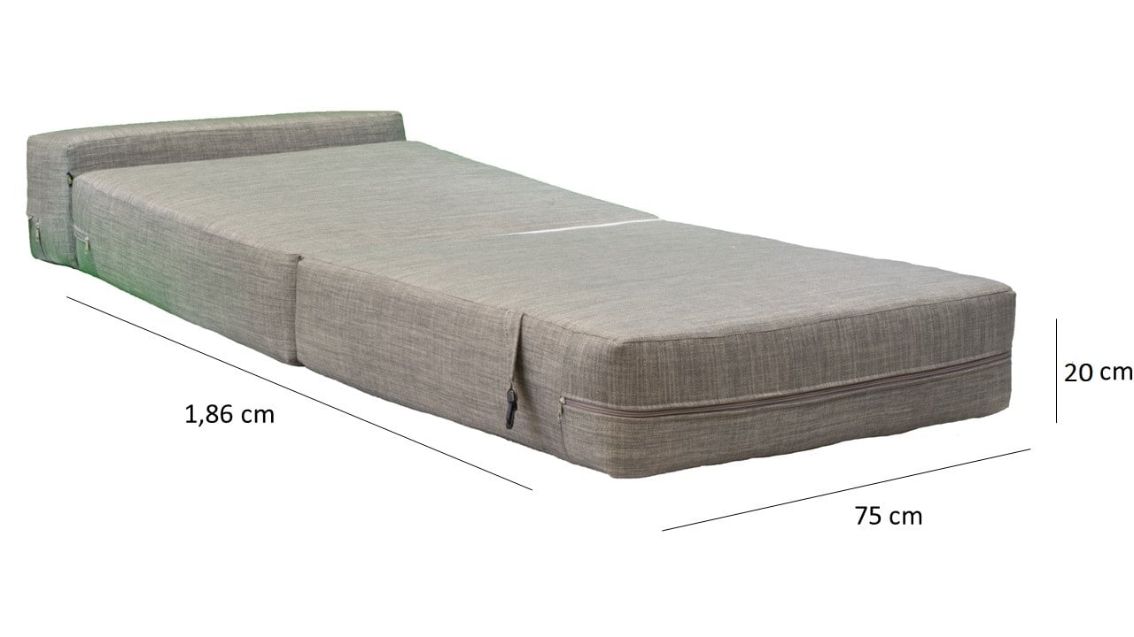SOFÁ GAEX ESPUMA LINO GRIS CAMA - 7