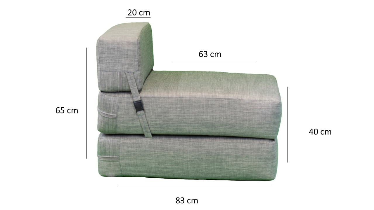 SOFÁ GAEX ESPUMA LINO GRIS CAMA - 8