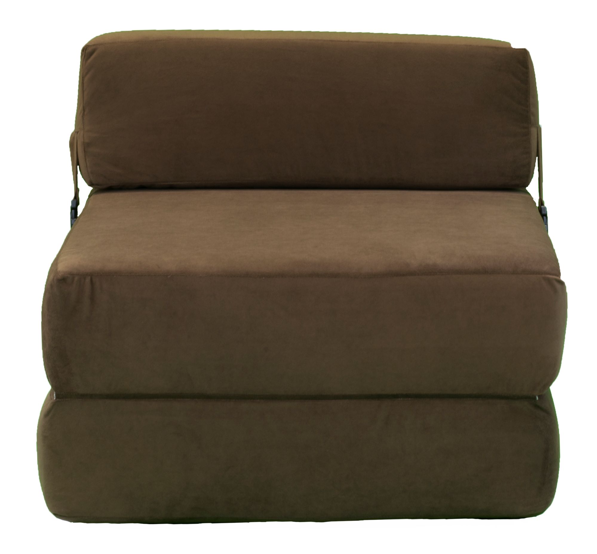 SOFÁ GAEX ESPUMA FELPA CHOCOLATE CAMA - 1