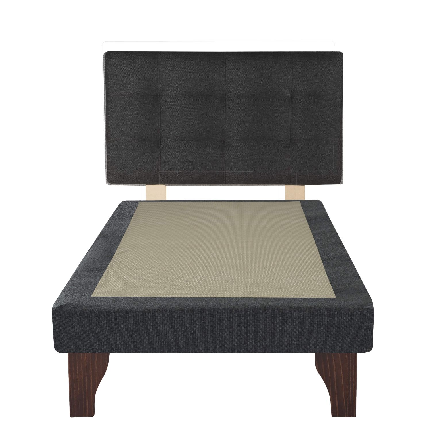 BASE DE CAMA CON RESPALDO 1 PLAZA - 10