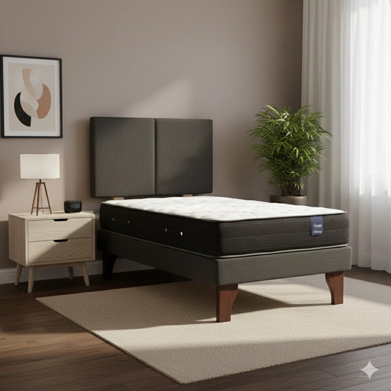 CAMA EUROPEA 1.5 PLAZA 190 RESPALDO EVEREST - 1