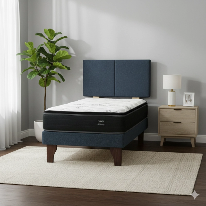 CAMA EUROPEA 1 PLAZA 200 PLUS RESPALDO EVEREST - 1