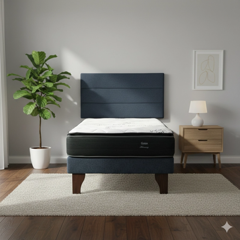 CAMA EUROPEA 1 PLAZA 200 PLUS RESPALDO ATACAMA - 1