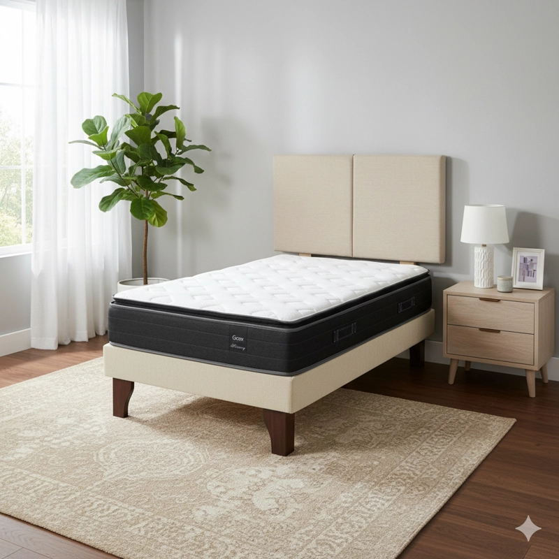 CAMA EUROPEA 1.5 PLAZA 200 PLUS RESPALDO EVEREST - 1