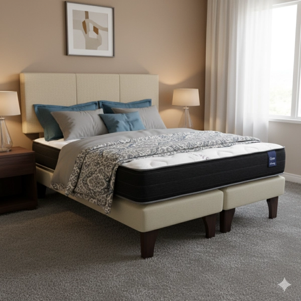 CAMA EUROPEA 2 PLAZAS 190 RESPALDO EVEREST - 1