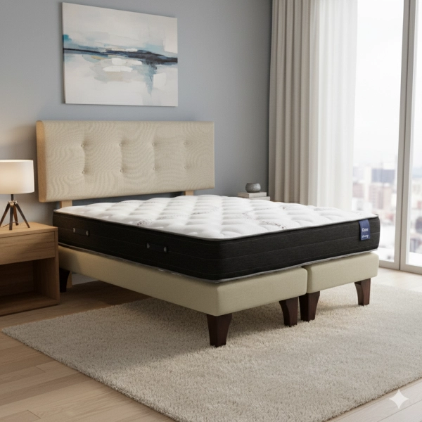 CAMA EUROPEA 2 PLAZAS 190 RESPALDO BERNA - 1