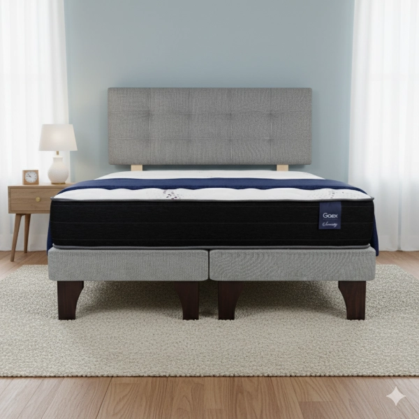 CAMA EUROPEA 2 PLAZAS 190 RESPALDO GINEBRA - 1