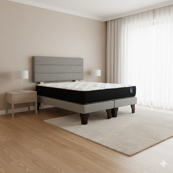 CAMA EUROPEA 2 PLAZAS 190 RESPALDO ATACAMA - 1