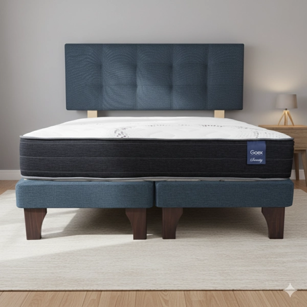 CAMA EUROPEA 2 PLAZAS 190 RESPALDO GINEBRA - 1